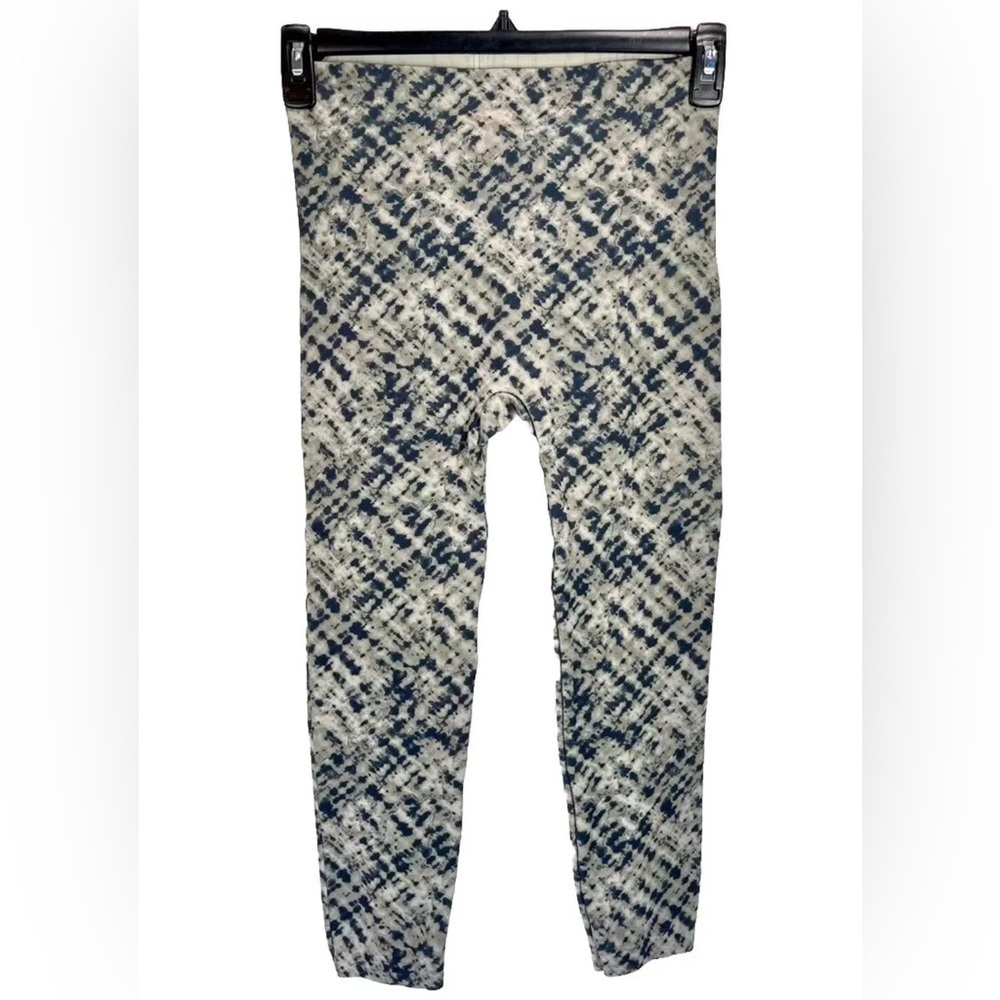 Spanx Leggings Size 1X Green Gray Look At Me Now Tie Dye Watercolor Pants EUC